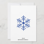 Carte de vœux de Noël Blue Snow Dancer (Dos)