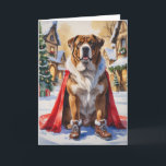 Carte de voeux de Noël Boerboel Chien<br><div class="desc">Vivez un tourbillon de vacances amusant avec ce chien de Noël de conception ludique! Plein d'énergie festive,  il capture la joie de la saison avec un thème fantasque et chaleureux,  parfait pour répandre la joie.</div>