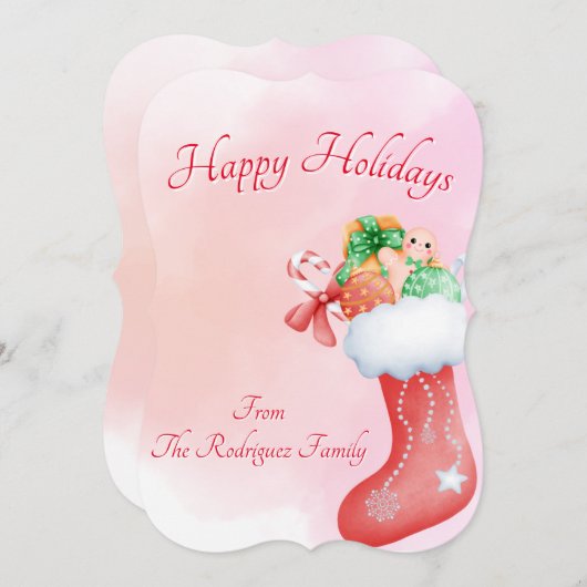 CARTE DE VOEUX DE NOËL BOHO (Devant / Derrière)