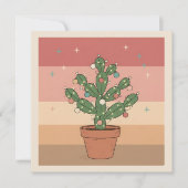 Carte de vœux de Noël boho désert (Devant)