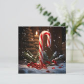 Carte de vœux de Noël bonbon canne à sucre (Debout devant)