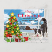 Carte de vœux de Noël Border Collie (Devant)