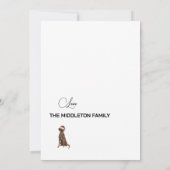 Carte de voeux de Noël Brown Labrador Chien Merry (Dos)