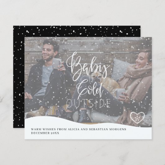 Carte de voeux de Noël Budget (Devant / Derrière)