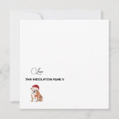 Carte de voeux de Noël Bull Dog Joyeux (Dos)