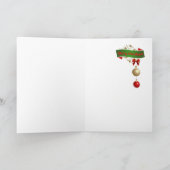 Carte de voeux de Noël Bull Terrier Cartoon (Intérieur)