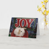 Carte de voeux de Noël Bunny (Fleur jaune)