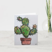 Carte de voeux de Noël Cactus