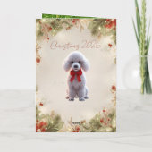 Carte de vœux de Noël Caniche (Dos)