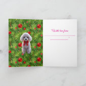 Carte de vœux de Noël Caniche (Intérieur)