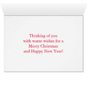 Carte de voeux de Noël cardinale brillante (Intérieur Horizontal (Bas))