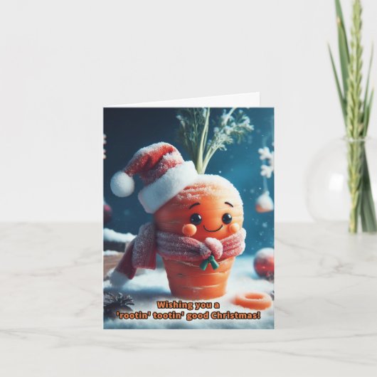 Carte de vœux de Noël Carotte (Devant)
