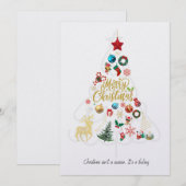 Carte de voeux de Noël, carte de papeterie (Devant / Derrière)