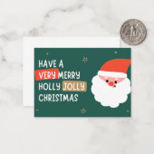 Carte de vœux de Noël (carte de souhaits). (Devant/Arrière en situation)