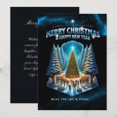 Carte de vœux de Noël, carte de vacances plate (Devant / Derrière)