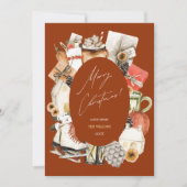 Carte de vœux de Noël, Carte d'illustration de vac (Devant)