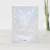 Carte de vœux de Noël Cerf Céleste (Dos)