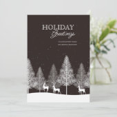 Carte de vœux de Noël Cerfs d'hiver (Debout devant)