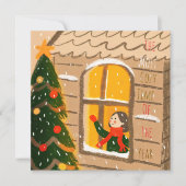 Carte de vœux de Noël chaleureuse (Devant)