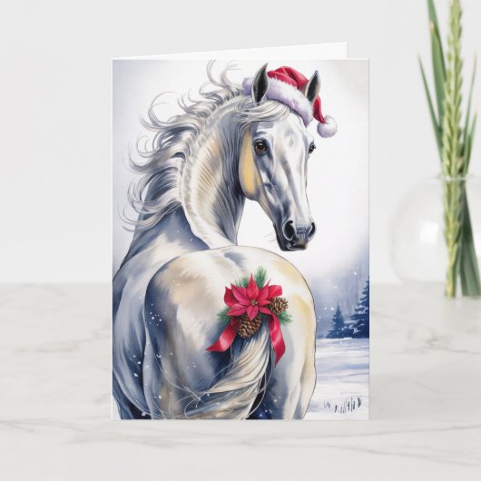 Carte de vœux de Noël Chevaleresque (Devant)