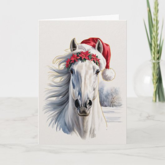 Carte de vœux de Noël chevaline (Devant)