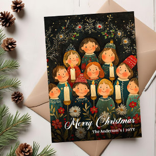 Carte de vœux de Noël Chic Old Fashioned