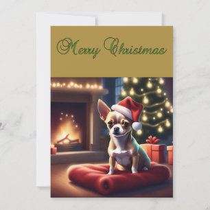 Carte de voeux de Noël Chihuahua