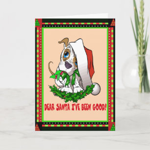 Carte de voeux de Noël chiot