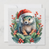Carte de voeux de Noël Chipmunk (Devant)