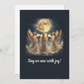 Carte de vœux de Noël Chorale des trois anges (Devant / Derrière)