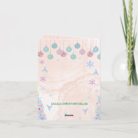 Carte de voeux de Noël Chow-Chow personnalisable (Dos)