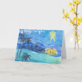 Carte de vœux de Noël chrétien à Bethléem (Fleur jaune)