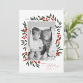 Carte de vœux de Noël Christmas Berries (Debout devant)