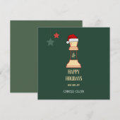 carte de vœux de Noël club d'échecs (Devant / Derrière)