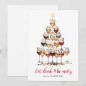 Carte de vœux de Noël Cocktail (Devant / Derrière)