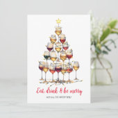 Carte de vœux de Noël Cocktail (Debout devant)