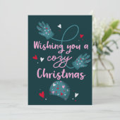 Carte de voeux de Noël cosy (Debout devant)