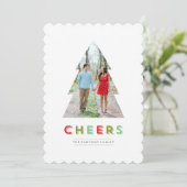Carte de voeux de Noël coupé Arbre de Noël (Debout devant)