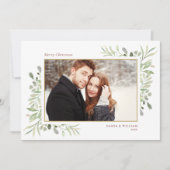 Carte de vœux de Noël Couple de verdure (Devant)