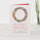 Carte de vœux de Noël Couronne Étincelante (Devant)
