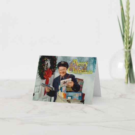 Carte de vœux de Noël "Courrier de Noël" de style  (Devant)