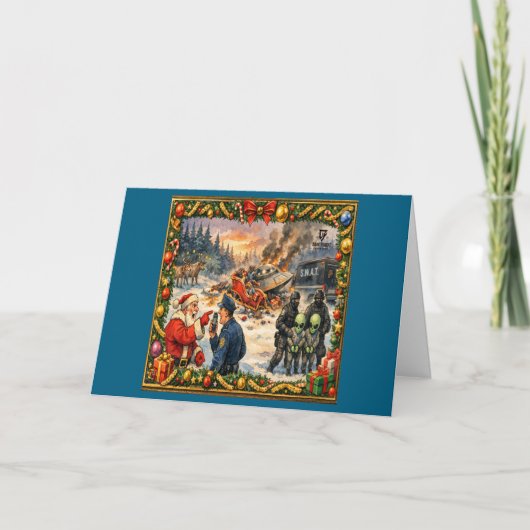 Carte de vœux de Noël Crash (Devant)