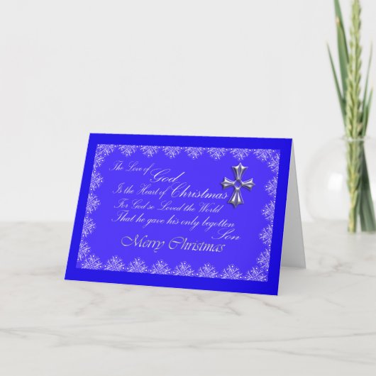 Carte de voeux de Noël/Croix-Bleue (Devant)