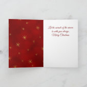 Carte de voeux de Noël Croix d'Or (Intérieur)