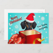 Carte de voeux de Noël Cute Dachshund (Devant / Derrière)