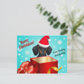 Carte de voeux de Noël Cute Dachshund (Debout devant)