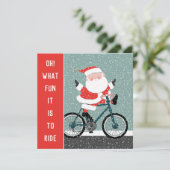 Carte de vœux de Noël cyclisme (Debout devant)