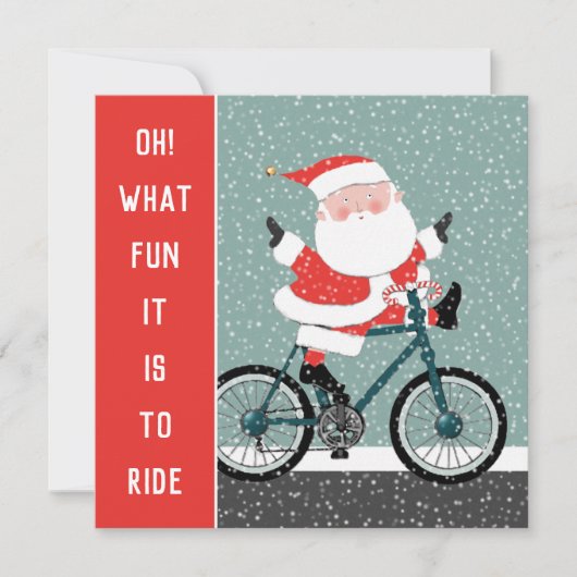 Carte de vœux de Noël cyclisme (Devant)