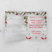 Carte de voeux de Noël dalmate personnalisable (Intérieur)