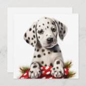 Carte de vœux de Noël Dalmation (Devant / Derrière)